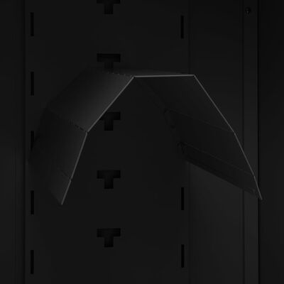 vidaXL Szafka na siodło, czarna, 53x53x140 cm, stalowa