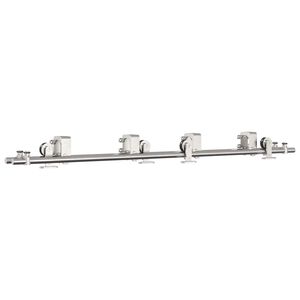 vidaXL System do mocowania drzwi przesuwnych, 183 cm, stal, srebrny