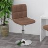 vidaXL Stołek barowy, obrotowy, brązowy, tkanina