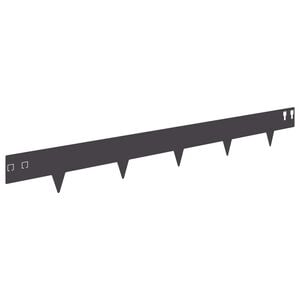 vidaXL Krawężnik do trawnika 20 pcs 100 x 12 cm Stal Czarny