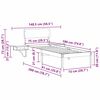 vidaXL Ramka ł&oacute;żka Woskowy Brąz 75 x 190 cm Lite drewno sosnowe