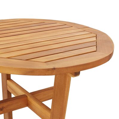 vidaXL Ogrodowy stolik barowy, Ø60x105 cm, lite drewno akacjowe