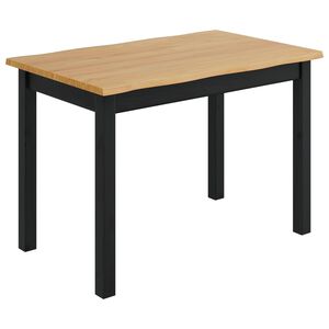 VidaXL St&oacute;ł jadalny EKAI Czarny 112 x 70 x 76,5 cm Lite drewno sosnowe