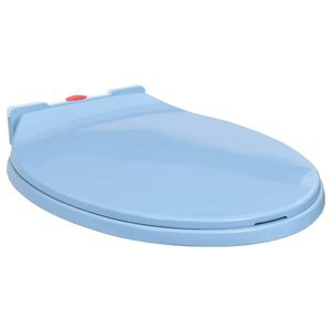 vidaXL Cicha i szybko odpinana deska sedesowa, niebieska, owalna