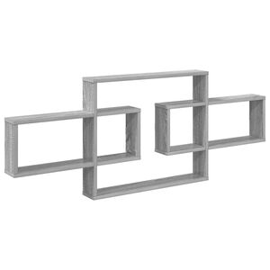 vidaXL P&oacute;łka ścienna Szary Sonoma 130 x 10 x 50 cm Drewno inżynieryjne