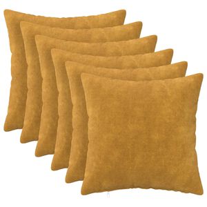 vidaXL Poszewka na poduszkę 6 pcs HEERLEN ż&oacute;łty 35 x 35 cm