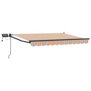 vidaXL Markiza ręczna z LEDami 3 x 2,5 m 100% Poliester i Aluminium