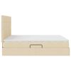 vidaXL Ł&oacute;żko z miejscem na przechowywanie i LED Kremowy 180 x 200 cm