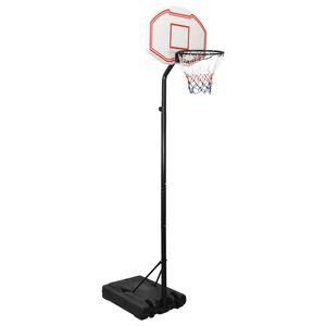 vidaXL Stojak do koszyk&oacute;wki, biały, 282-352 cm, polietylen