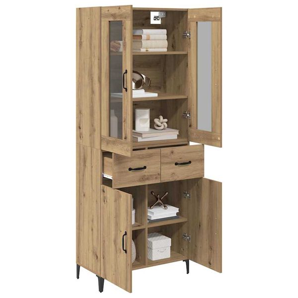 vidaXL Highboard z szufladą Dąb rzemieślniczy 69,5 x 34 x 180 cm