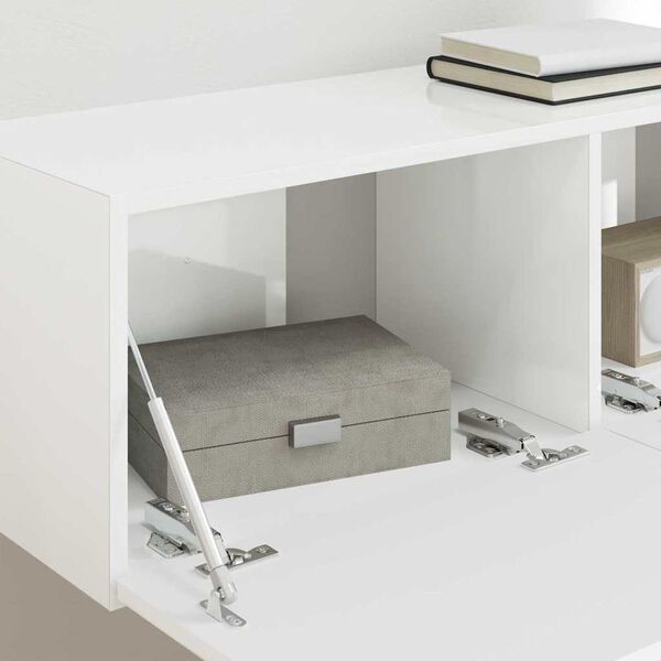 vidaXL Szafka pod telewizor 2 pcs Błyszcząca biel 98 x 31 x 29,5 cm