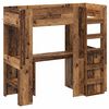 vidaXL Rama ł&oacute;żka piętrowego z biurkiem Stare drewno 75 x 190 cm