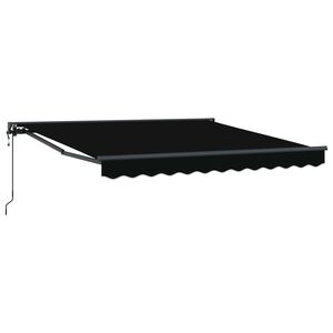 vidaXL Rama markizy Czarny 300 x 250 cm Poliester z powłoką PU