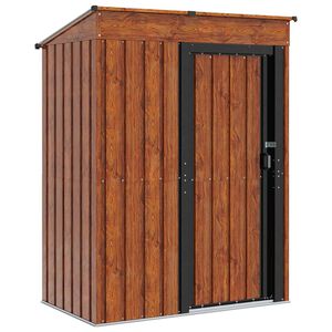 vidaXL Schowki ogrodowe Brązowy 137 x 81 x 180 cm Metal