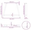 vidaXL Nogi do stołu jadalnego w kształcie litery A 2 szt. 100x(72-73) cm Stal