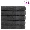 vidaXL Ręczniki premium, SOLUND 25 szt., antracytowe, 100x150 cm, 600 g/m&sup2;