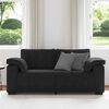 vidaXL Sofa dwuosobowa czarna 140 cm aksamitna