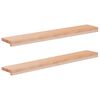 vidaXL Parapety 2 szt. naturalny 100 x 15 x 2 cm Drewno bukowe
