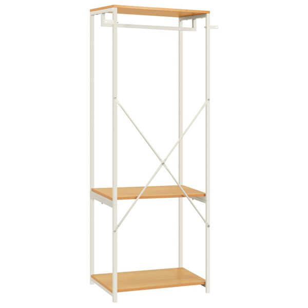 vidaXL Szafa garderobiana, biało-dębowa, 60x40x167 cm, metal i płyta