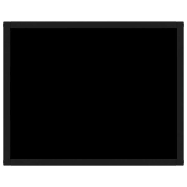 vidaXL Stolik konsolowy, czarny, 50x40x40 cm, szkło hartowane