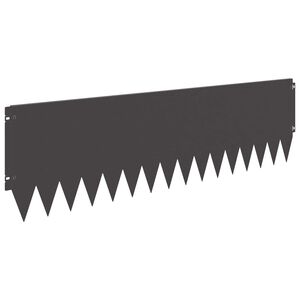 vidaXL Krawężnik do trawnika 10 szt. 103 x 30 cm Stal Czarny