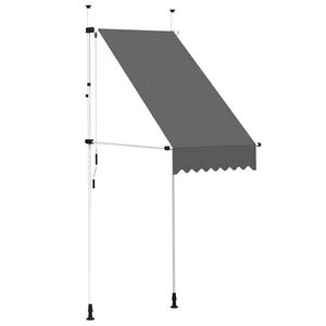 vidaXL Markiza zwijana ręcznie, 100 cm, antracytowa