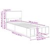 vidaXL Ramka ł&oacute;żka z p&oacute;łką Biały 75 x 190 cm Materiał drewnopochodny