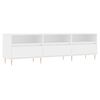 vidaXL Szafka pod TV, biała, 150x30x44,5 cm, materiał drewnopochodny