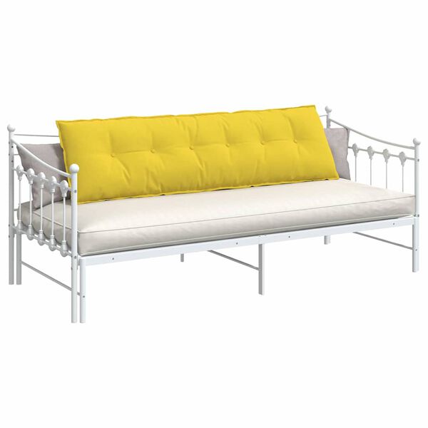 vidaXL Poduszka na plecy Jasnoż&oacute;łty 180 x 19 x 50 cm tkanina