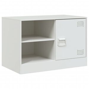 vidaXL Szafka pod telewizor, biała, 67x39x44 cm, stalowa
