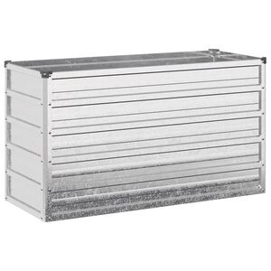 vidaXL Podniesione Ł&oacute;żko Ogrodowe srebrny 100 x 40 x 55 cm Ocynkowany