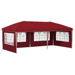 vidaXL Namiot imprezowy rozkładany 575 x 289 x 245 cm bordowy
