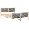 vidaXL Ramka łóżka Jasnoszary 150 x 200 cm Lite drewno sosnowe