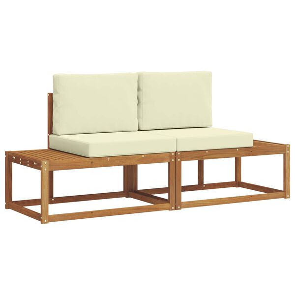 vidaXL Zestaw sof na zewnątrz z poduszką 2 pcs Naturalny