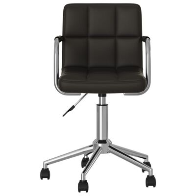 vidaXL Obrotowe krzesło biurowe, czarne, obite sztuczną skórą