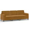 vidaXL 3-osobowa sofa z poduszkami, brązowa, 210 cm, aksamit