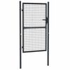 vidaXL Brama ogrodowa z siatki ocynkowanej, stal 100x150 cm, szara