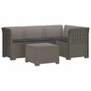 vidaXL Sofa ogrodowa dla 4 os&oacute;b z poduszkami w stylu rattanowym PP