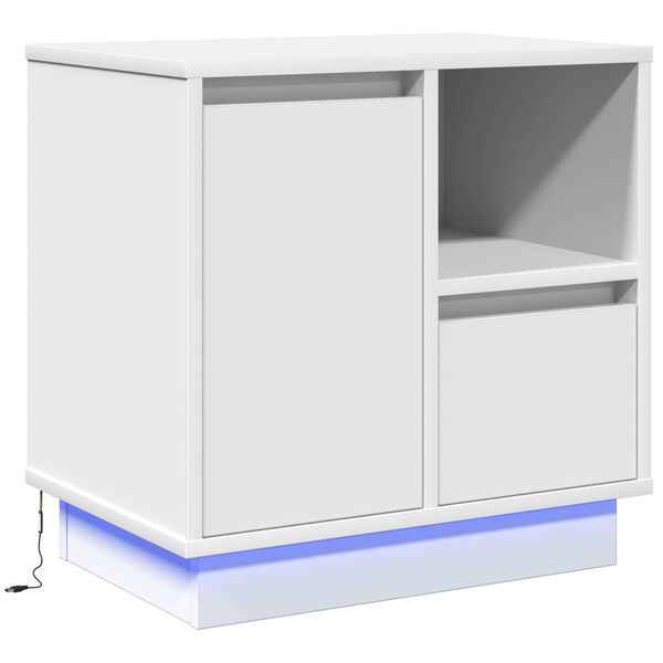 vidaXL Szafka Nocna Biały 50 x 34,5 x 50 cm Materiał drewnopochodny