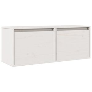 vidaXL Szafki ścienne, 2 szt., białe, 45x30x35 cm, lite drewno sosnowe
