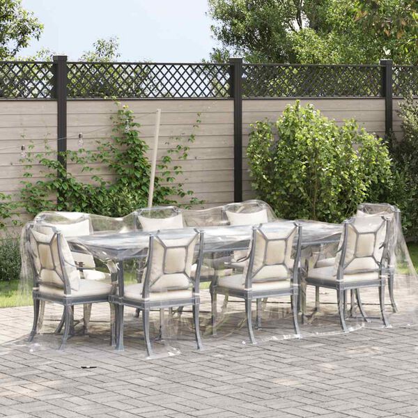 vidaXL Przezroczysta plandeka z oczkami 2x5 m PVC