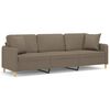 vidaXL 3-osobowa sofa wypoczynkowa z poduszkami, taupe, 210 cm