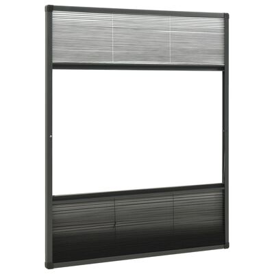 vidaXL Plisowana moskitiera okienna z roletą, aluminium, 80x100 cm