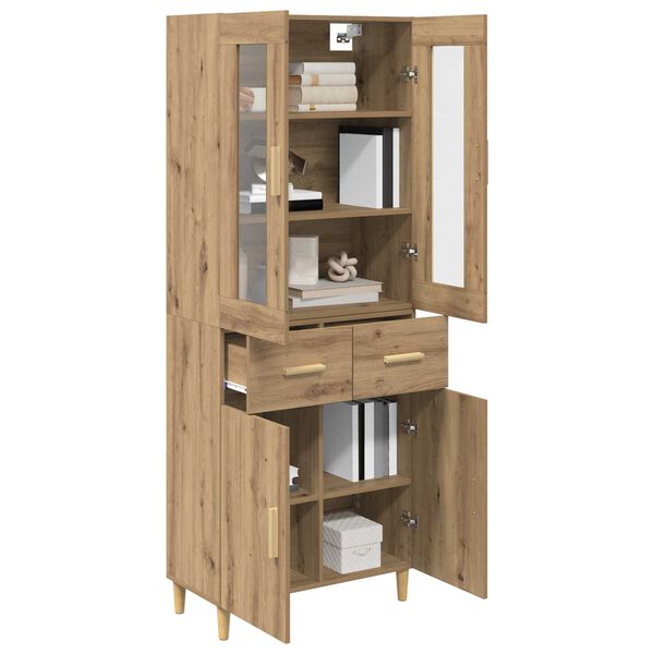 vidaXL Highboard z szufladą Dąb rzemieślniczy 69,5 x 34 x 180 cm