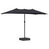 vidaXL Parasolka ogrodowa Czarny 385 x 209 x 244 cm Poliester