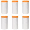 vidaXL Arkusz ochronny z taśmą klejącą 6 pcs 140 x 3300 cm HDPE