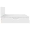 vidaXL Ł&oacute;żko z miejscem na przechowywanie i LED z LED Czysta Biała