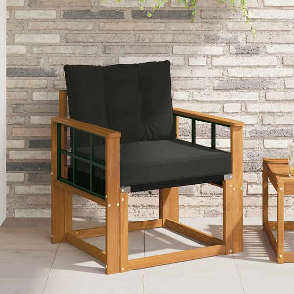 vidaXL 2 Sztuka Zestaw sof na zewnątrz Drewno akacji i tekstylen