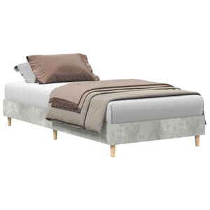 vidaXL Rama ł&oacute;żka bez materaca Betonowa szarość 75x190 cm