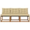 vidaXL 3 Sztuka Sofa środkowa na zewnątrz